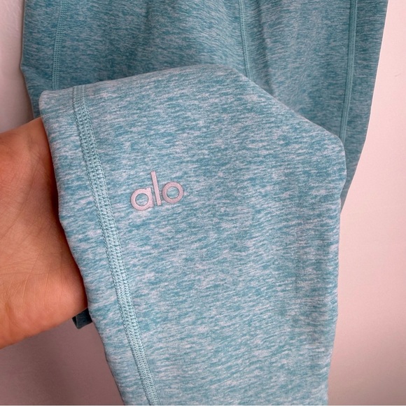 ALO Blue Quartz Heather High Waist Lounge Leggings - Picture 6 of 7